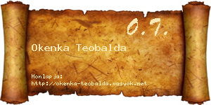 Okenka Teobalda névjegykártya